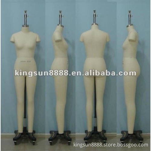 female dummy for dress makers of all sizes with H-stand and removable arms